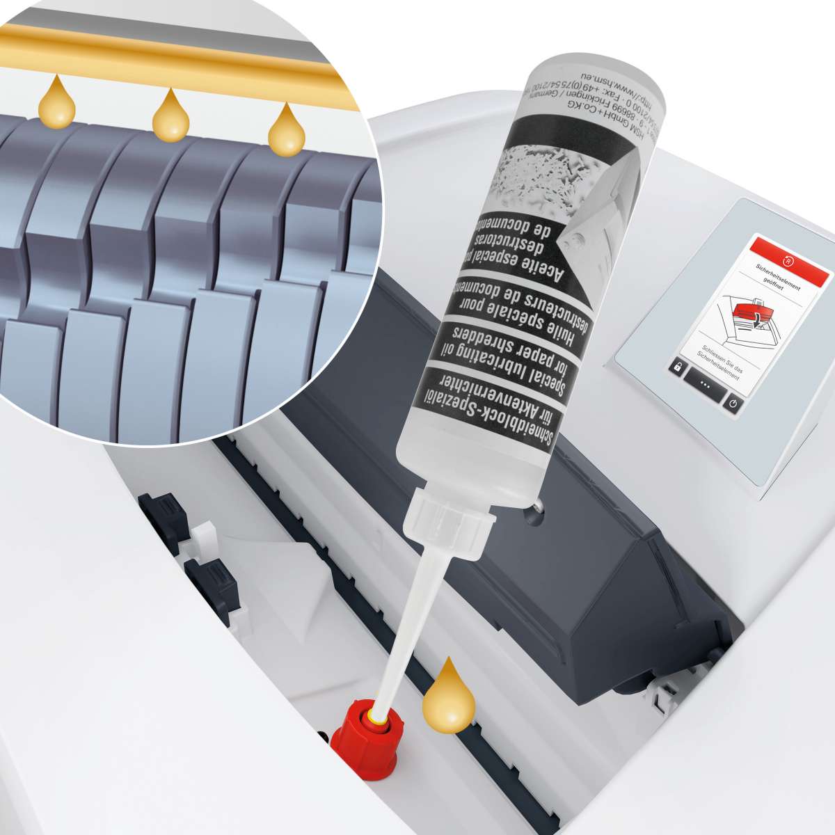 HSM SECURIO P36i Level P-7 OMDD Combo Paper & Optical Media Shredder